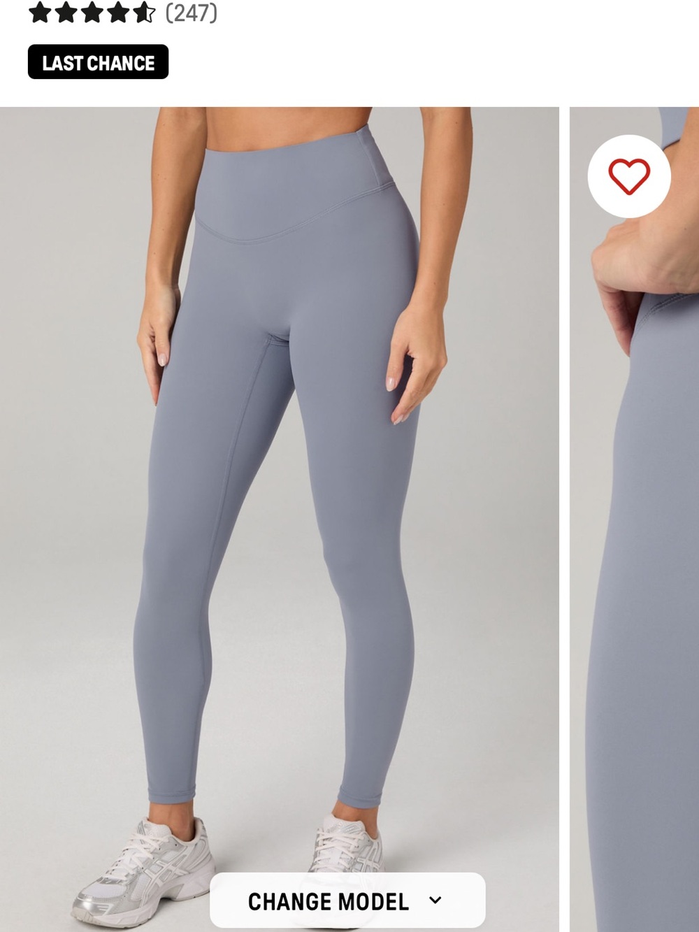 Fabletics High-Waist Leggings in Slate Blue